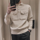 Thermal Knitted Sweater/Male Fashion Leisure Set Head Sweaters