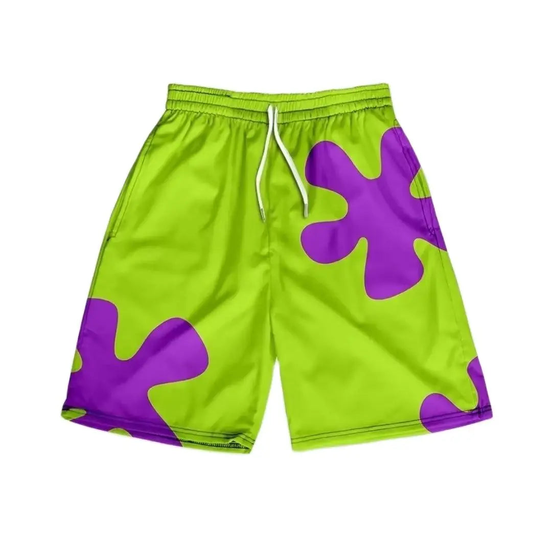 Sweatpants Simple Men's Five-Quarters Thin Loose Seaside Vacation Summer