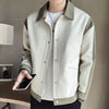 Fashion Lapel Button Spliced Pockets Casual Coats Men's