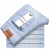 Jeans Men Light Blue Casual Straight Stretch Fashion Classic Work Denim