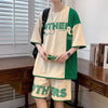 Men Alphabet Top Jogging Sports Suits Shorts Sets Sweatshirt Tracksuit