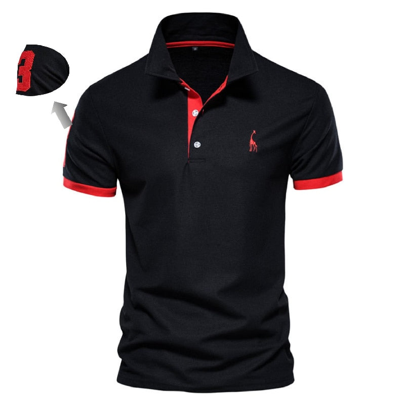 New Summer Fashion Brand Men's Polo Shirts - Slim Fit, Casual Solid Color with Embroidery, 35% Cotton