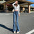 Women's High Waist Flare Jeans Korean Y2K Denim Pants