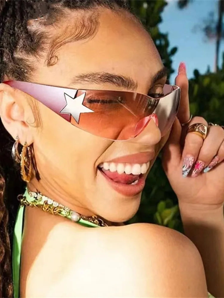 Y2K Luxury Sunglasses: Stylish Sports Punk Eyewear for Trendsetting Females