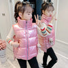 2024 Shiny No-Wash Vest for Girls Warm Sleeveless Jacket