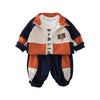 Autumn Sports Style Boys Baseball Three Piece Set With Printed Shirt