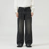 Men's Jeans Autumn and Winter Baggy Causal Black Straight wide