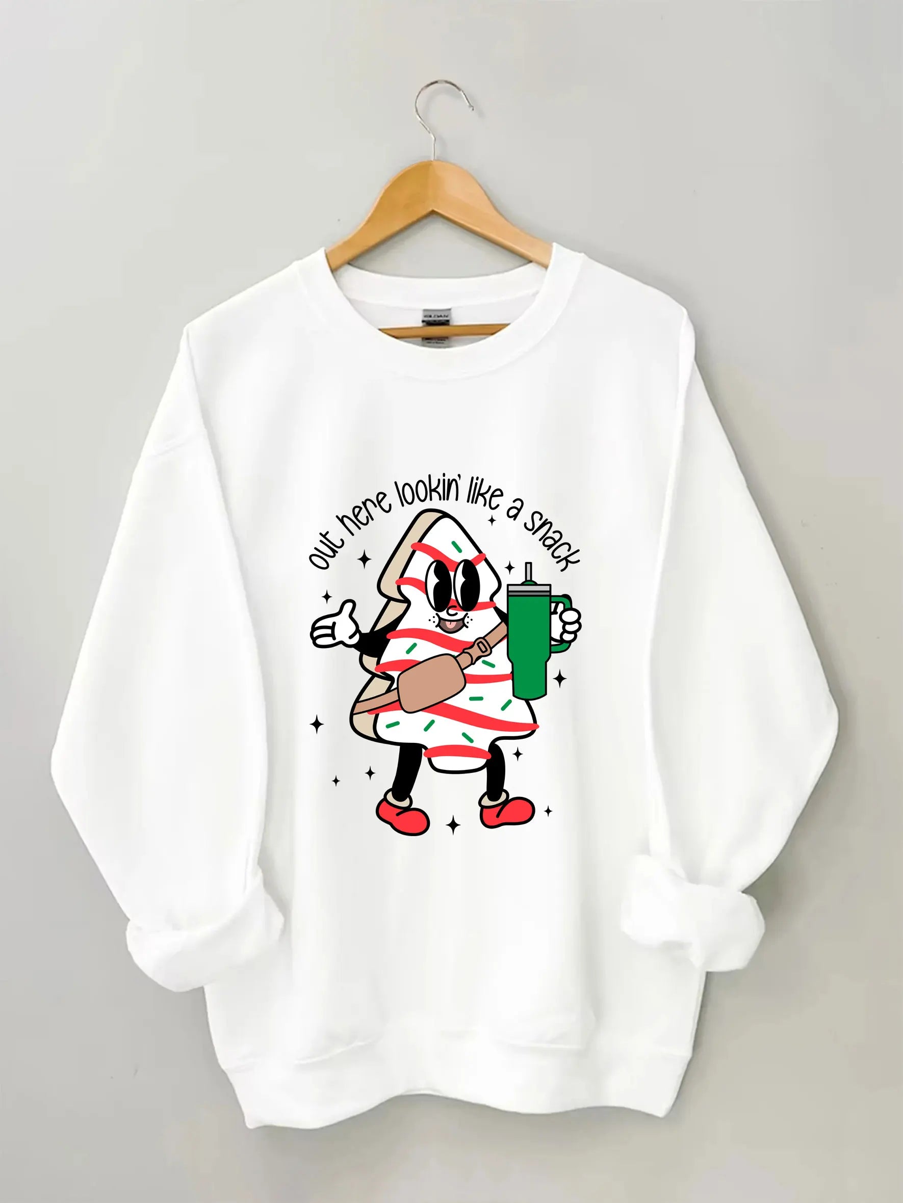 Out Here Lookin Like A Snack Christmas Retro Sweatshirt