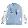 Y2k Flame Varsity Jacket