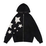 Star Power Oversized Knitted Cardigan - Vintage Y2K Collection