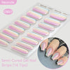 Gradient Auroras Semi Cured Gel Nail Strips Sparkly Shinning DIY Gel Polish