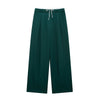 Solid Lace Up Side Zipper Straight Pants
