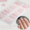 Gradient Auroras Semi Cured Gel Nail Strips Sparkly Shinning DIY Gel Polish