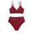 2023 Beach Babe Must-Have: Sexy Red Twist Tank High-Waist Bikini Set