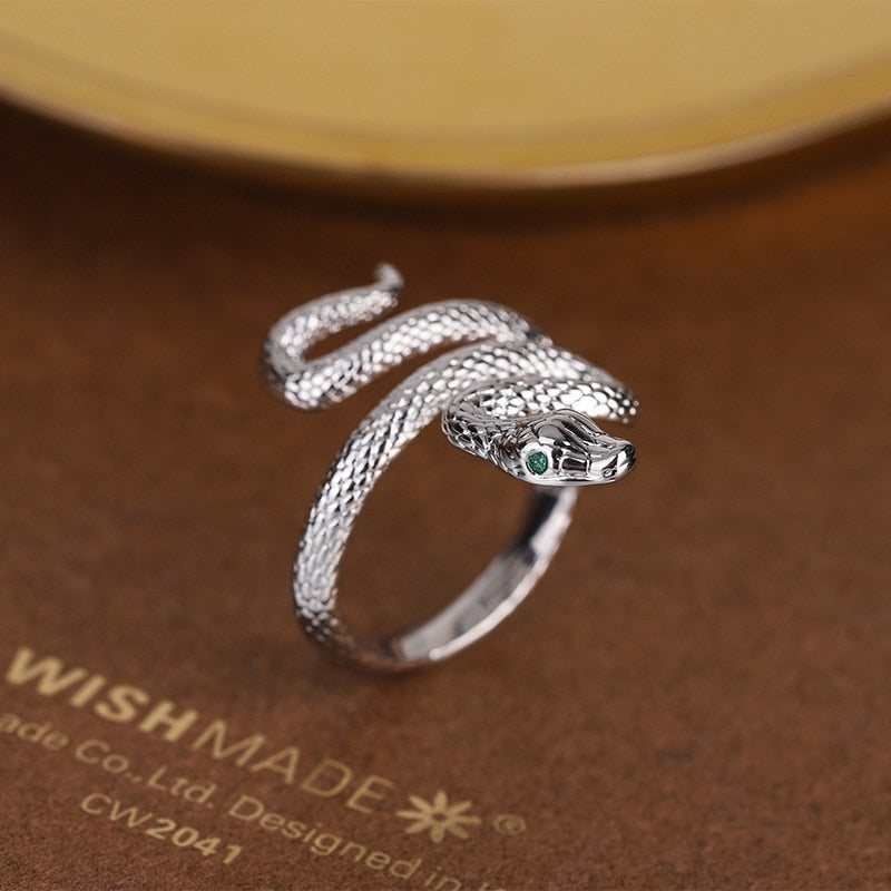 Elegant 925 Sterling Silver Snake Rings for Women - Ideal for Weddings