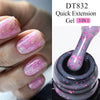 7ML Pink Glitter Quick Extension Gel Nail Polish Gold Foils