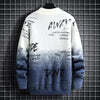 Cashmere Turtleneck Mens Sweaters Thick Warm Personality Letter Sweater