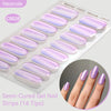 Gradient Auroras Semi Cured Gel Nail Strips Sparkly Shinning DIY Gel Polish