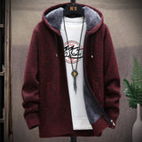 Autumn and Winter Men's Wool New Jacket Plush Thickened Vintage Cardigan