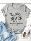 Summer Beach Slogan Casual Women’s T-shirt