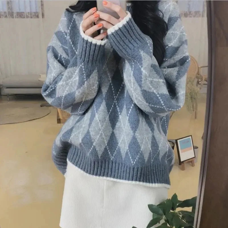 O Neck Knitted Pullovers Sweater