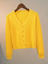 Knitted Cardigan Jacket 2024 Autumn Winter V-neck