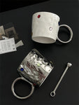 Ahunderjiaz-Retro Ceramic Mugs, Coffee Cups, Exquisite Household Drinking Utensils, Couple Cup,