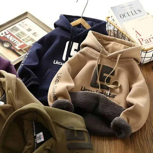 Cozy Winter Wear Boys' Hoodies with Plush Lining