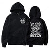 Cattle Moody Letter Print Hoodie Women Casual Pullover