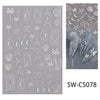 3d Bronzing Laser Cross Stars Y2k Nail Sticker Adhesive Manicure