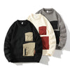Autumn Spring 2024 Hoodies Sweatshirt For Men's Grey Blue Hip Hop Punk Pullover