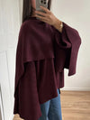 2024 Red Elegant Woolen Overcoat Chic Outerwear