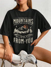 Soft Short Sleeve Tshirt Women Fashion Graphic Sunset Top