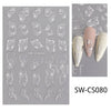 3d Bronzing Laser Cross Stars Y2k Nail Sticker Adhesive Manicure
