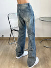 Trousers Flared Male Cowboy Pants Straight Jeans for Men Bootcut