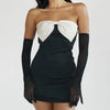 2024 Women's Strapless Mini Dress Summer Off-Shoulder A-Line