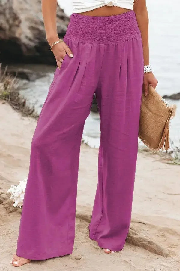 Bloomers With Pockets harem Pants Elastic High Waist