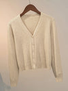 Knitted Cardigan Jacket 2024 Autumn Winter V-neck