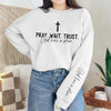 Uplifting Christian Quote Oversized Sweatshirt Women