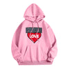 Printed Letter Crew Neck Sweatshirt Fresh Love Hooded Pullover