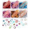 Red Valentines Day Nail Glitter Love Heart Sequins Powder For Art
