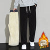 Winter Thickened Fleece-lined Men's Casual Pants Versatile