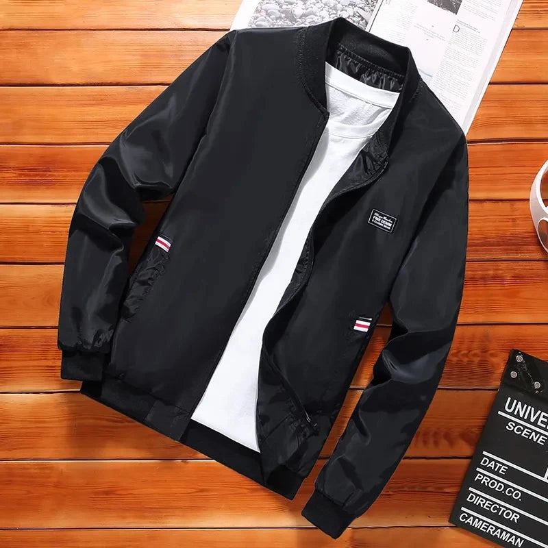 Windproof Casual Jacket Men Stylish Zipper Pocket Coat