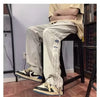 Casual Trendy Loose-Fit Straight Leg Ice Silk Sports Trousers