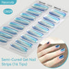 Gradient Auroras Semi Cured Gel Nail Strips Sparkly Shinning DIY Gel Polish