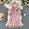 Lace Flower Mesh Dress