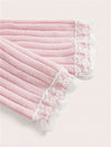 Y2K Off Shoulder Pink Knit Sweater Grunge Streetwear