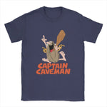 Captain Caveman Cavey T Shirt  Humorous Round Collar 1980s
