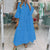 Sexy Hollow out Party Flare Sleeve Long Dress Solid Color Loose V-neck