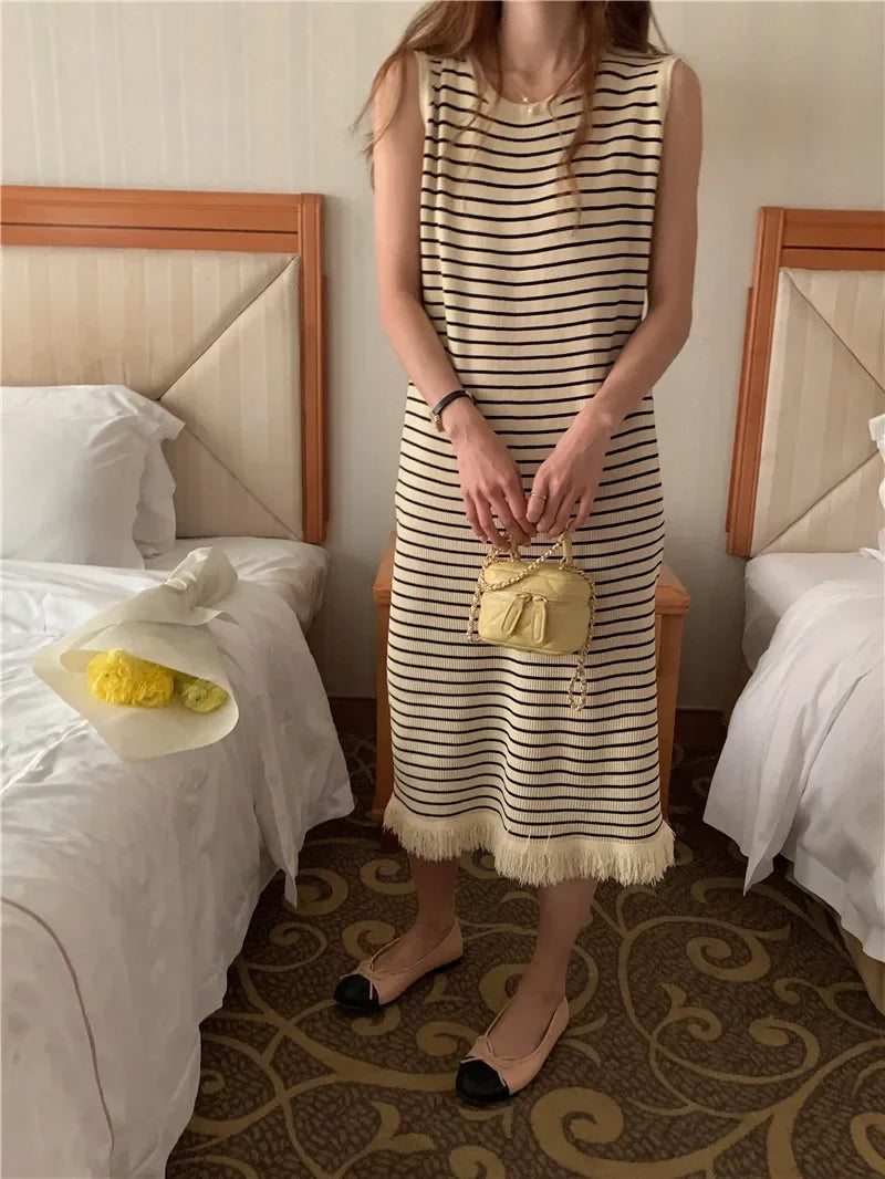 Striped Long Dress